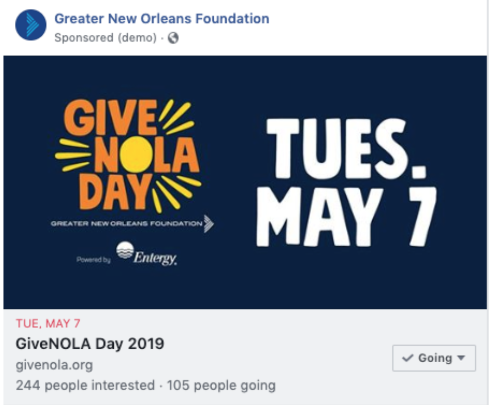 GiveNOLA Day Facebook event page